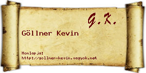 Göllner Kevin névjegykártya